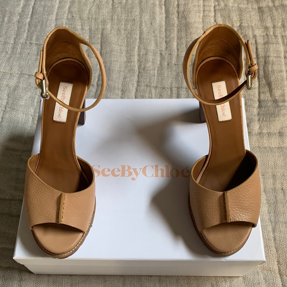 See by Chloe platform peep toe sandals